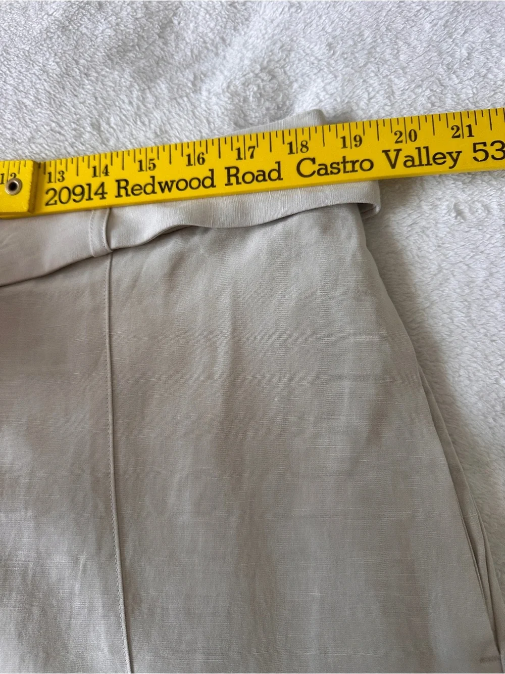 Banana Republic High Rise Tencel Linen Pants with Belt Taupe Size 16